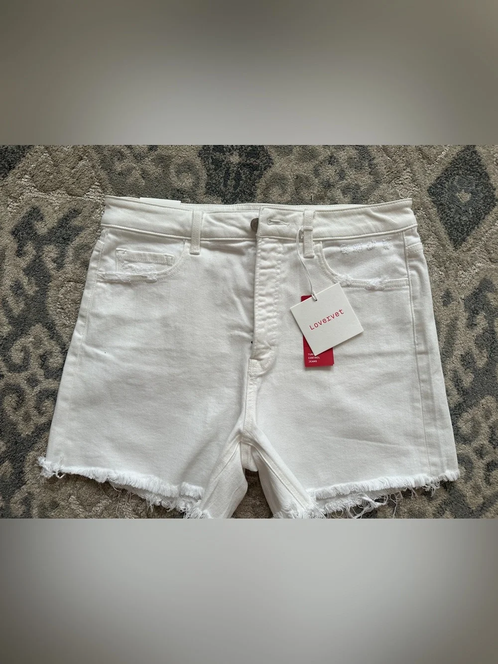 Love2Eve White Denim Jean Shorts